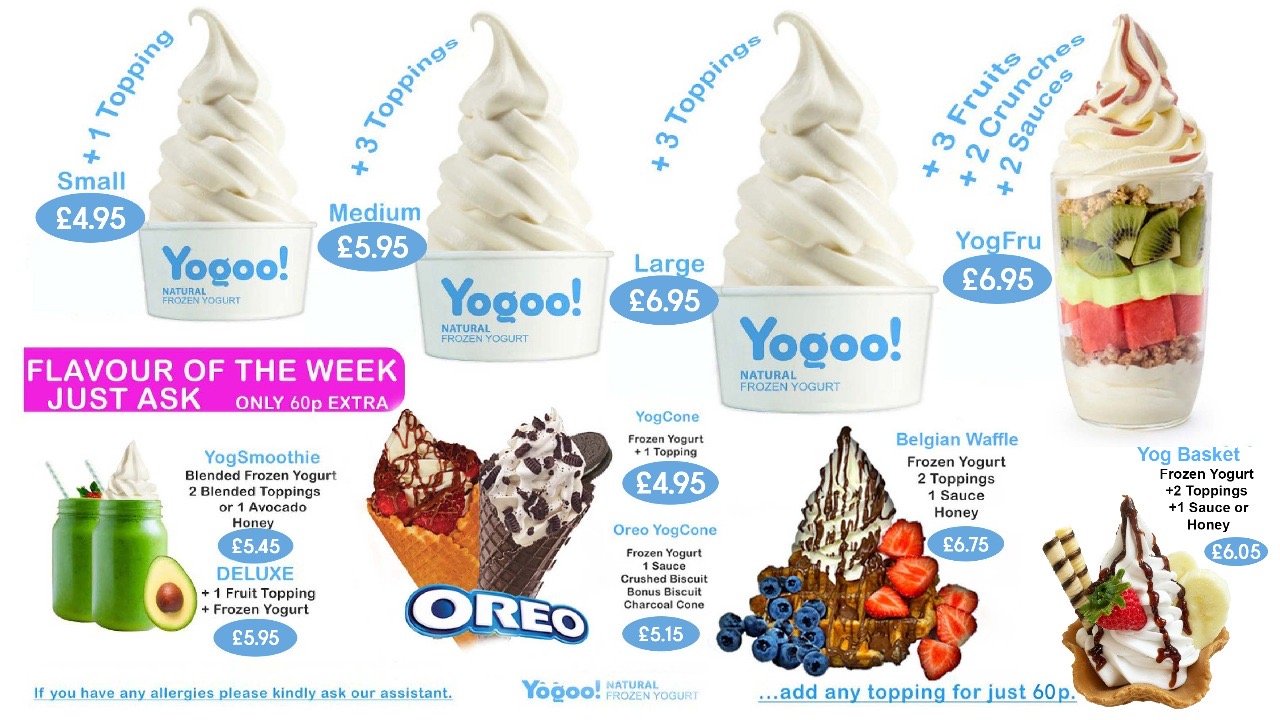 Yooo Frozen Yogurt — Menu — Menu Design by Norvanta Studio